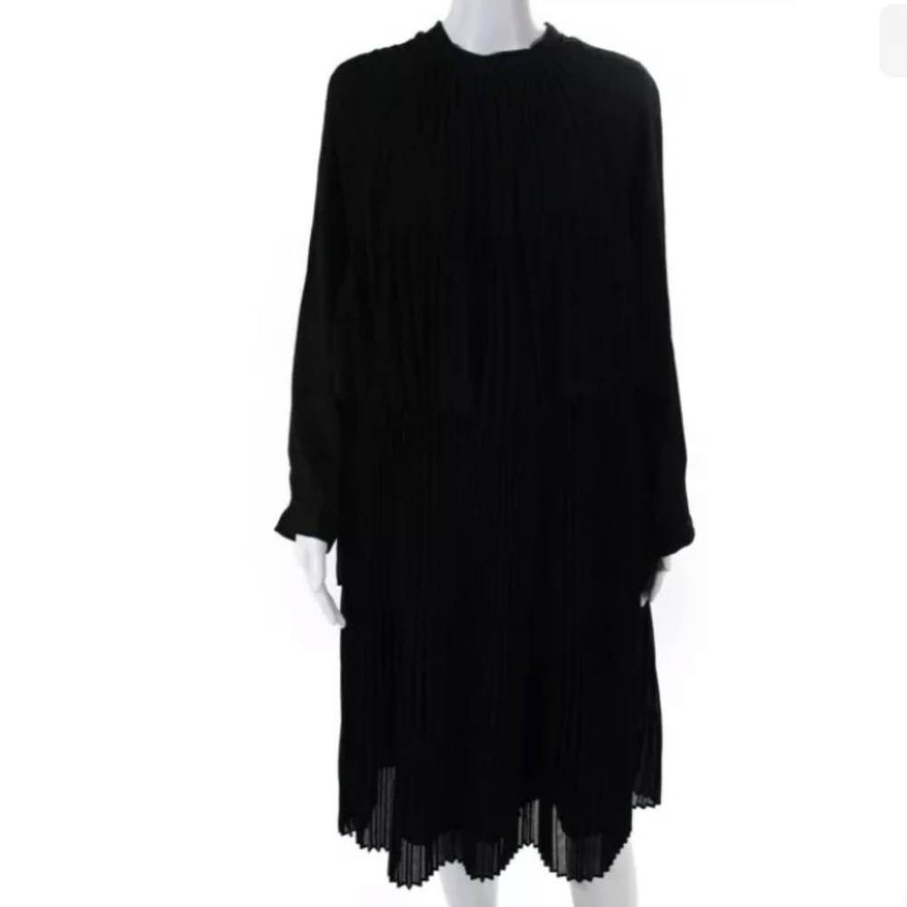 Few Moda Pleated Multi Tier Black Dress M
